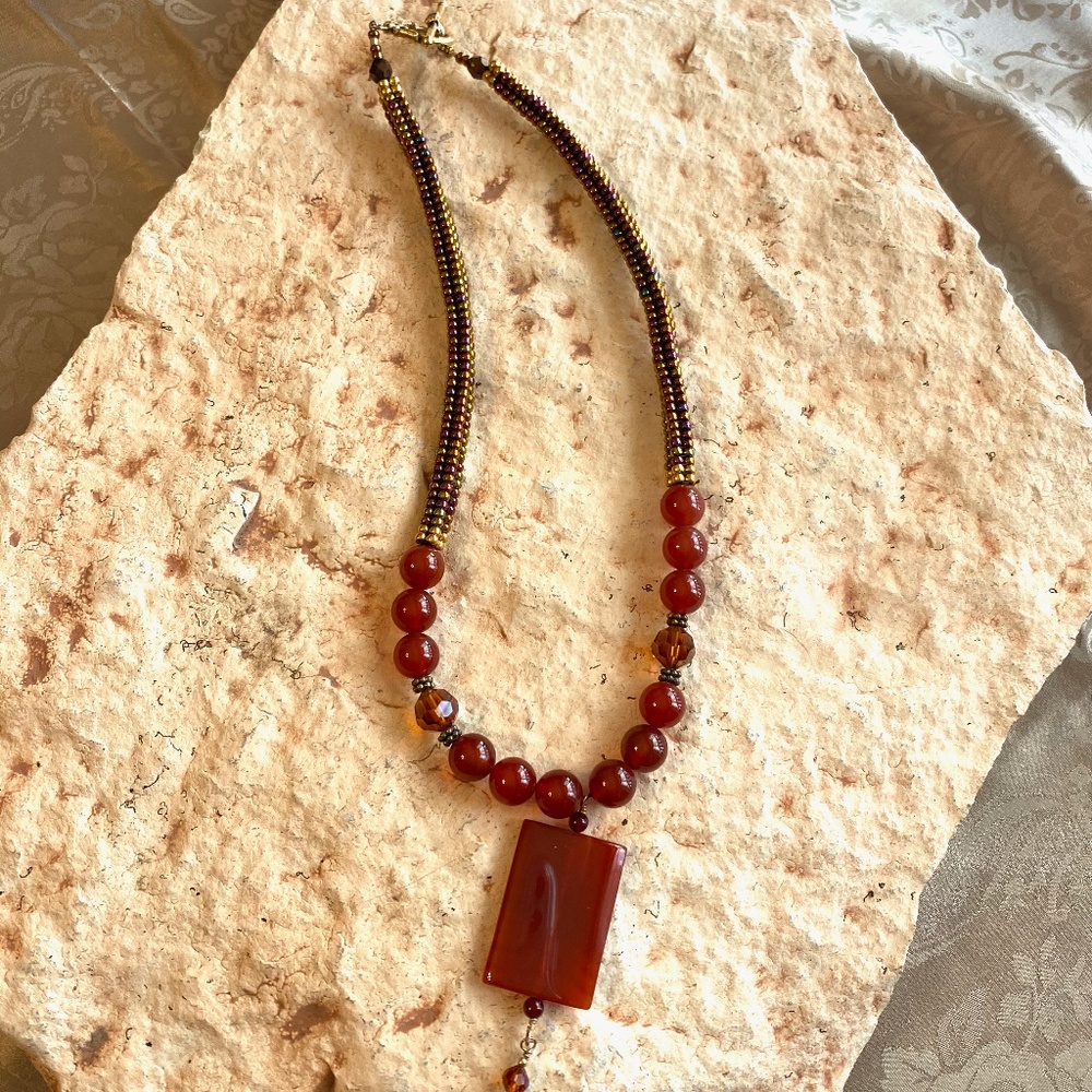 Carnelian Stone Necklace